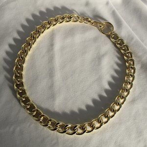 Gold link necklace